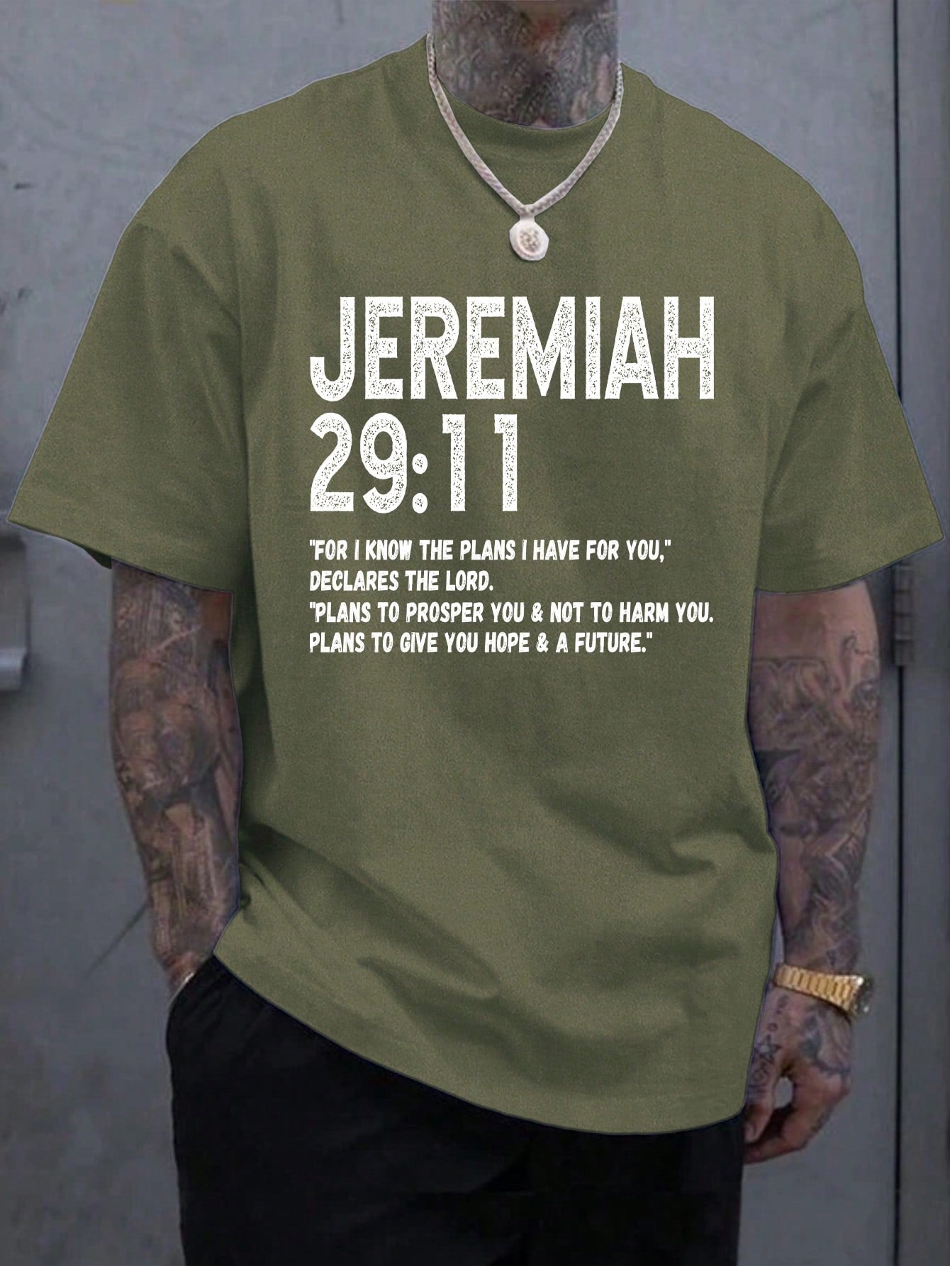Men's Casual Loose Short Sleeve T-Shirt With Printed Text