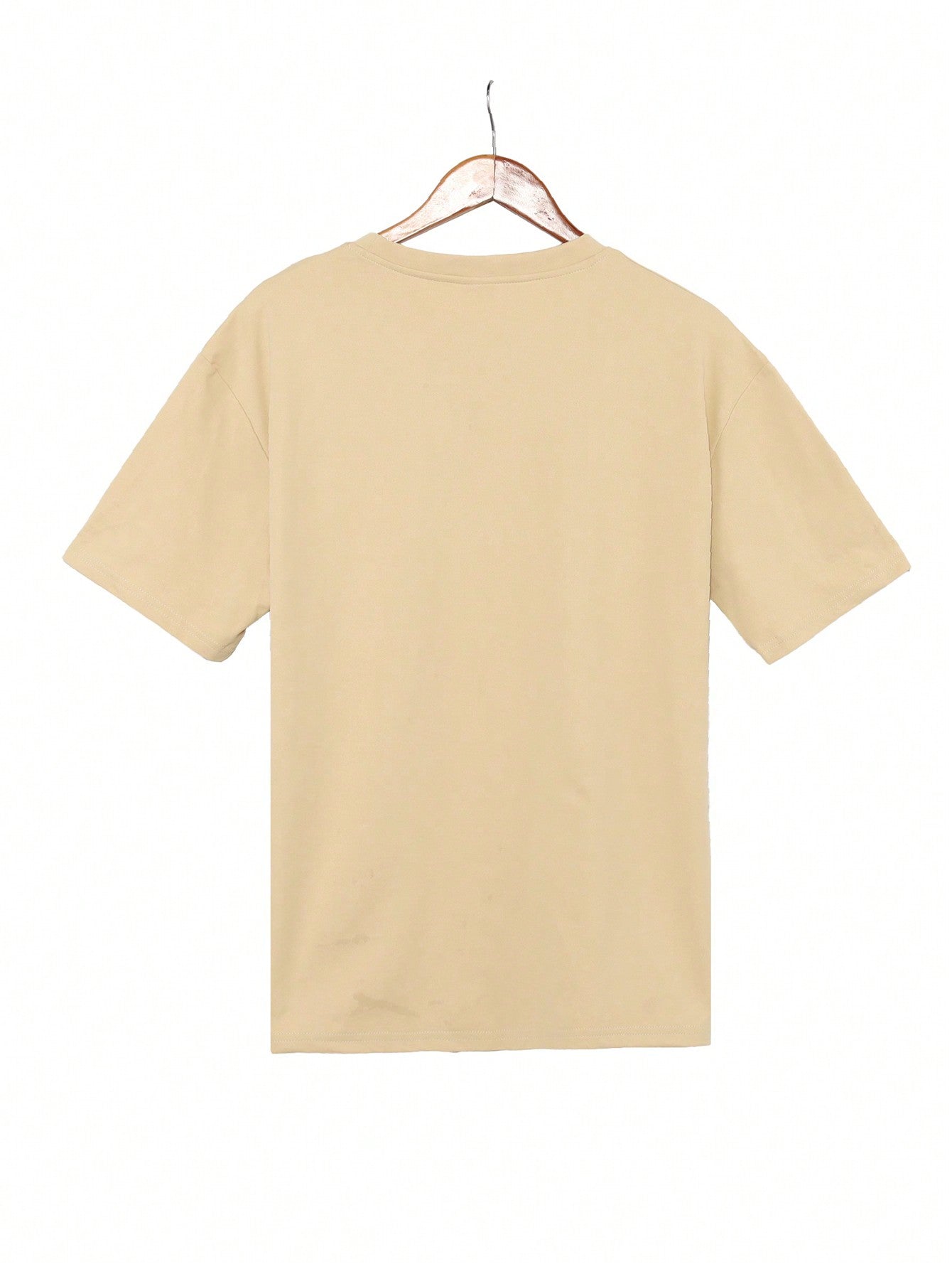 Men's Casual Loose Short Sleeve T-Shirt With Printed Text