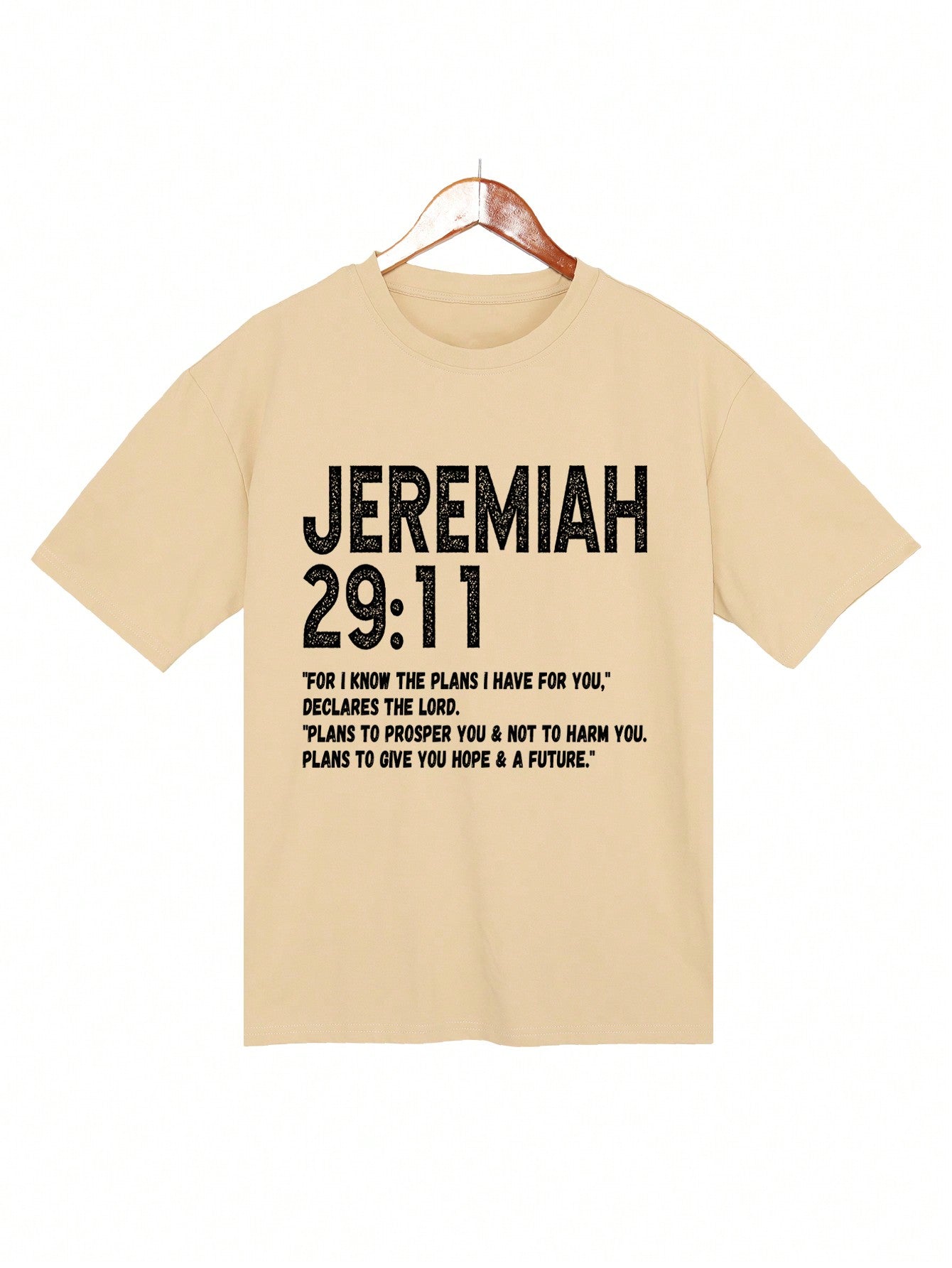 Men's Casual Loose Short Sleeve T-Shirt With Printed Text