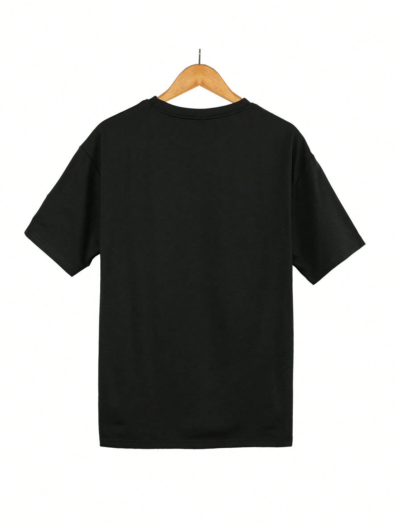 Men's Casual Loose Short Sleeve T-Shirt With Printed Text