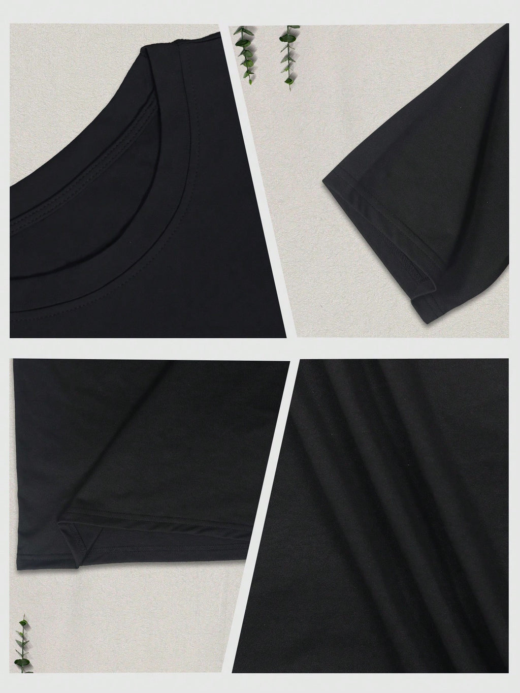 Men's Casual Loose Short Sleeve T-Shirt With Printed Text