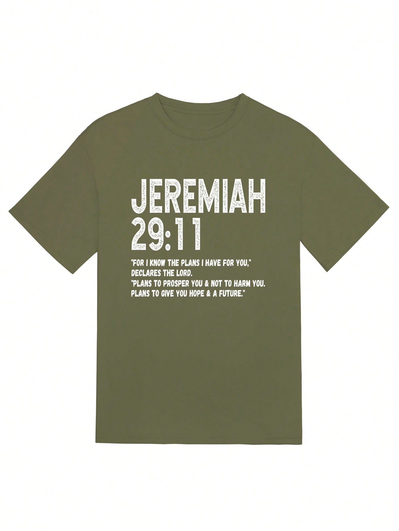 Men's Casual Loose Short Sleeve T-Shirt With Printed Text