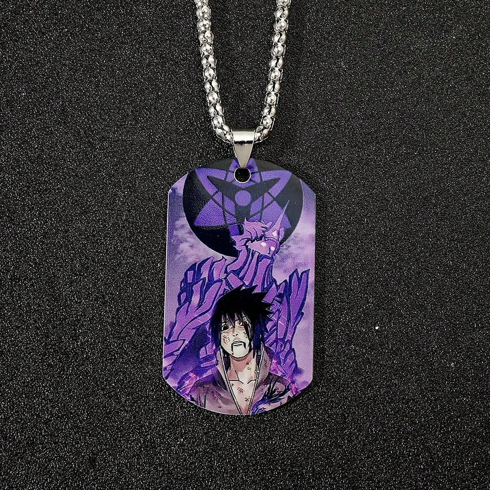1pc Fashionable Hot-Blooded Cartoon Anime Naruto, Hatake Kakashi, Uzumaki Naruto Personalized Stainless Steel Pendant Necklace