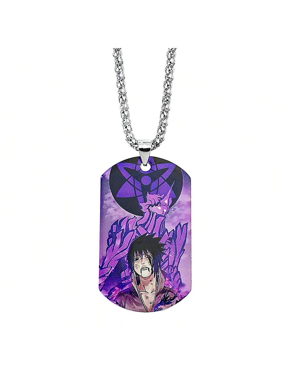 1pc Fashionable Hot-Blooded Cartoon Anime Naruto, Hatake Kakashi, Uzumaki Naruto Personalized Stainless Steel Pendant Necklace