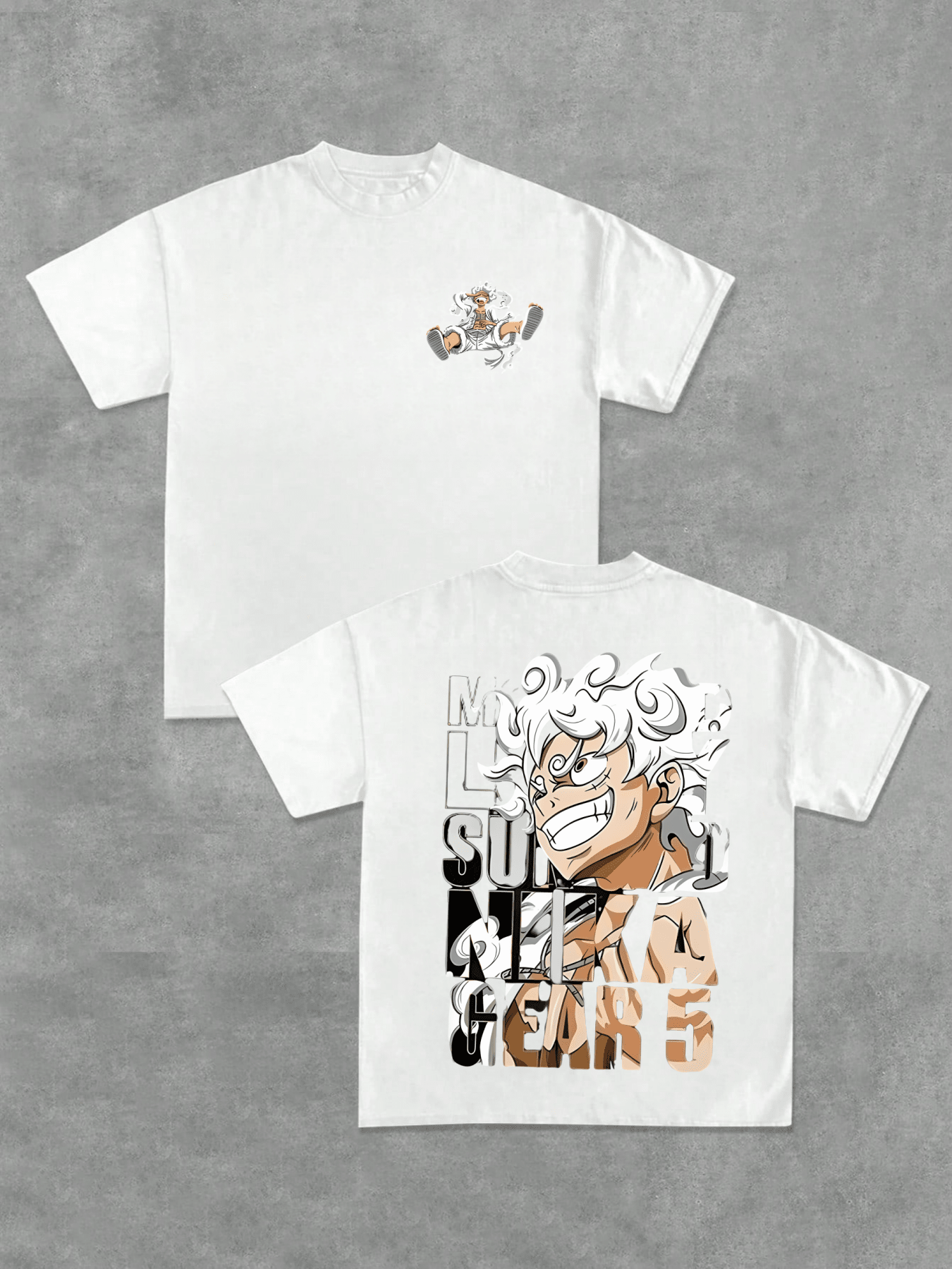 220g Men 1Pcs Casual Comfortable 100% Cotton Double - Sided Digital Printing T - Shirt With One Piece Anime Style