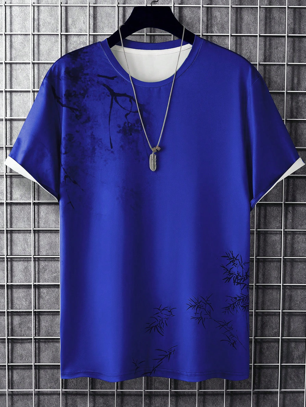 Manfinity Homme Men Tree Print Tee Without Necklace