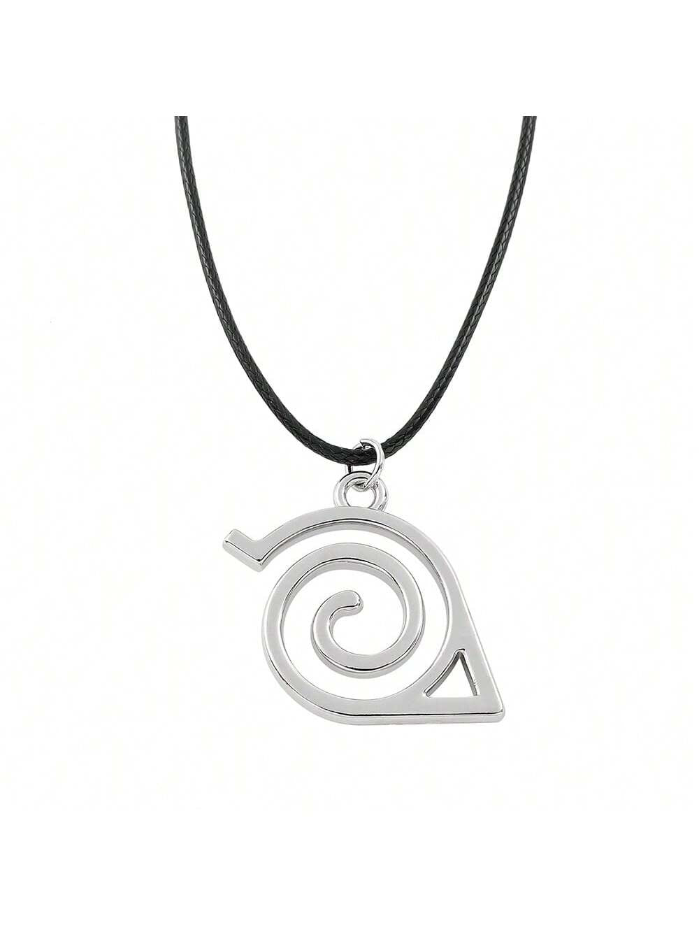 1pc Hot-Blooded Cartoon Anime Naruto Konoha Ninja Badge Logo Pendant Necklace, Fashionable And Personalized Necklace, Suitable For Daily Wear Or As A Gift