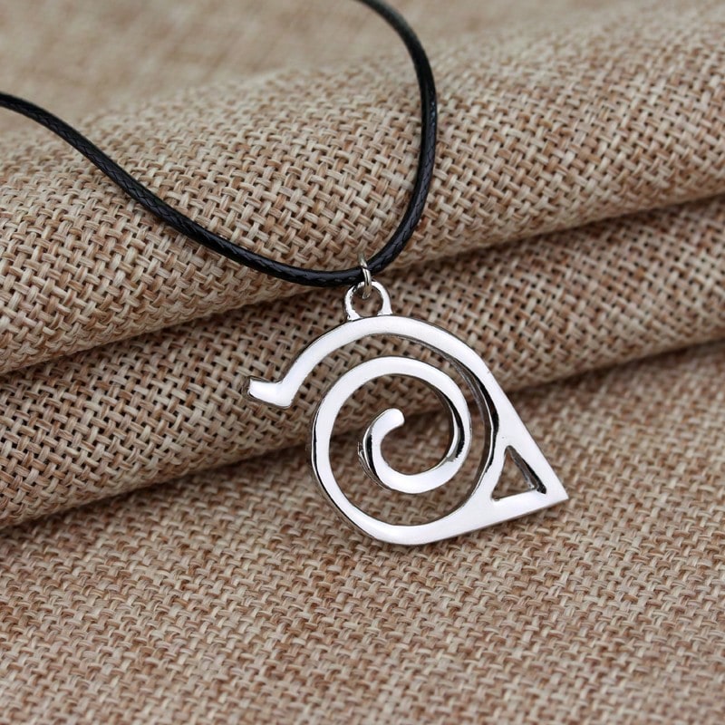 1pc Hot-Blooded Cartoon Anime Naruto Konoha Ninja Badge Logo Pendant Necklace, Fashionable And Personalized Necklace, Suitable For Daily Wear Or As A Gift
