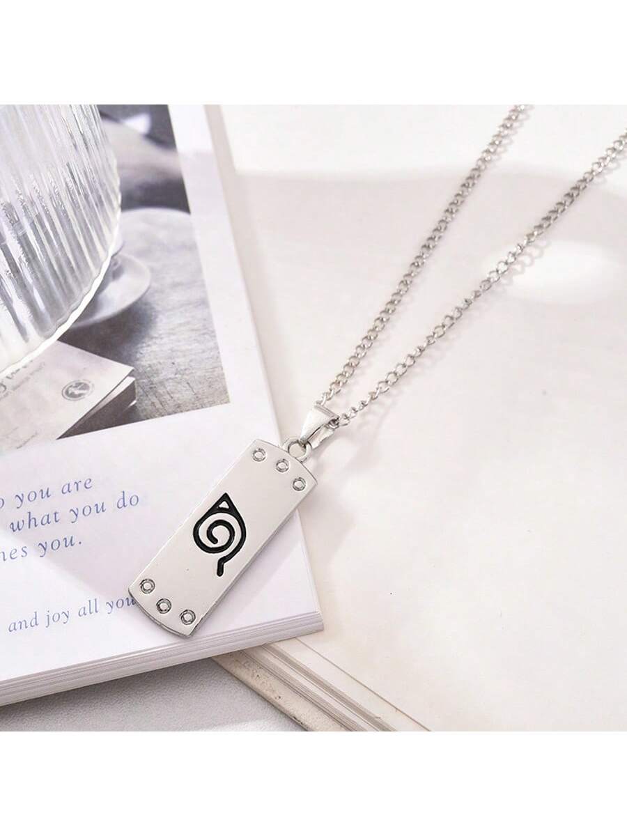 1pc Personalized Fashion Hot-Blooded Cartoon Anime Naruto Weapon Pendant Necklace, Personalized Hip-Hop Kunai, Shuriken Necklace, Suitable For Daily Wear Or As A Gift
