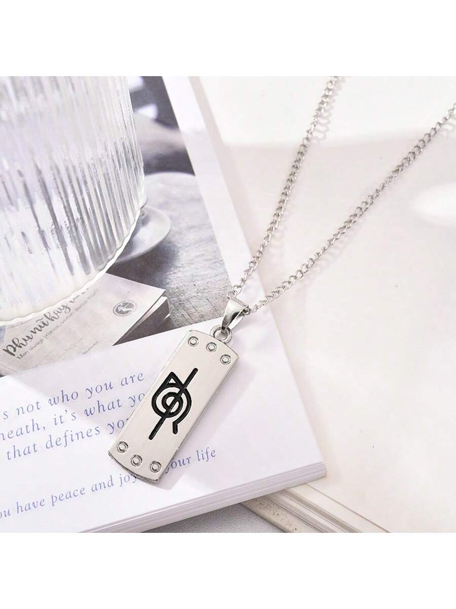 1pc Personalized Fashion Hot-Blooded Cartoon Anime Naruto Weapon Pendant Necklace, Personalized Hip-Hop Kunai, Shuriken Necklace, Suitable For Daily Wear Or As A Gift