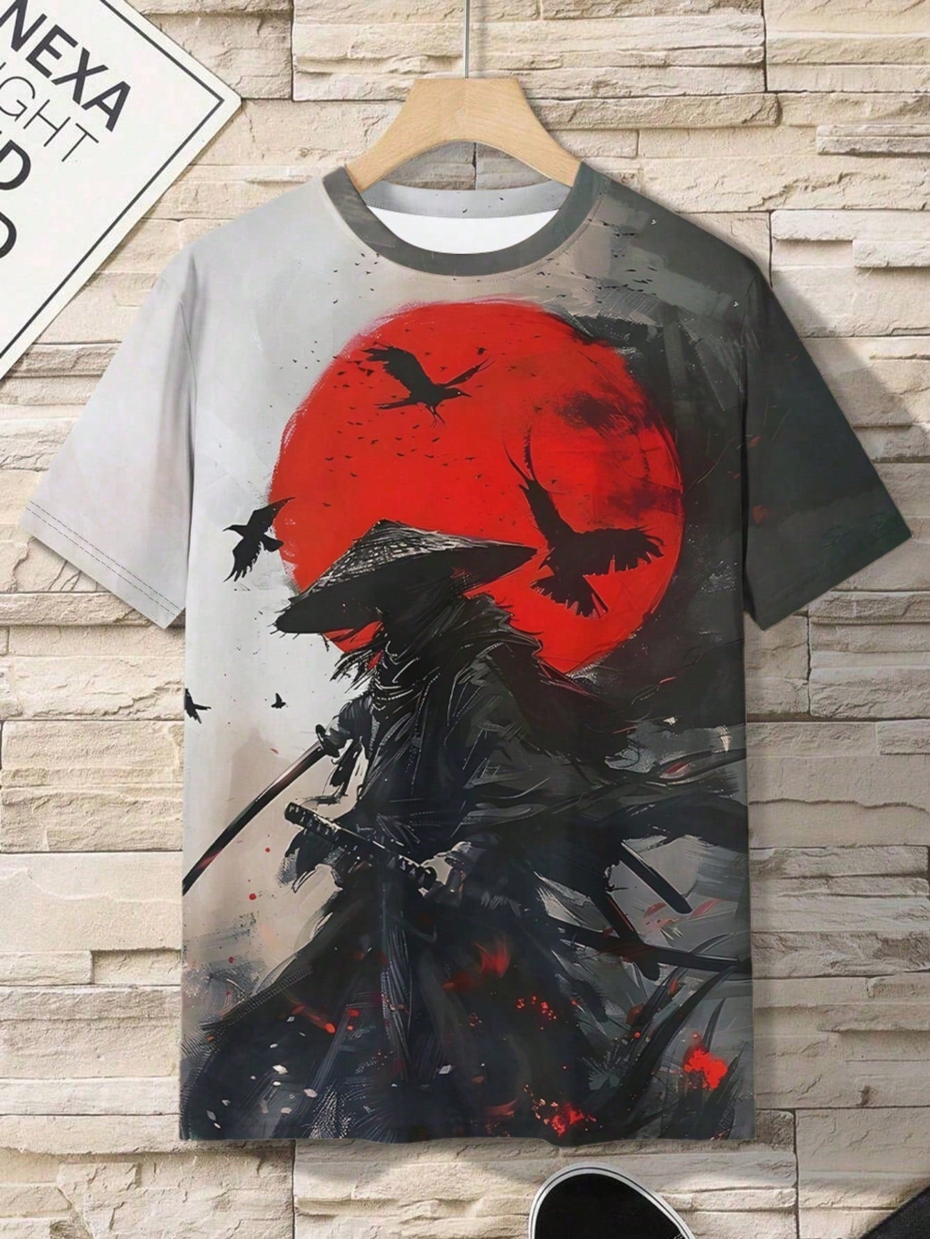 3D Digital Printed Japanese Samurai Graphic Men's T-Shirt