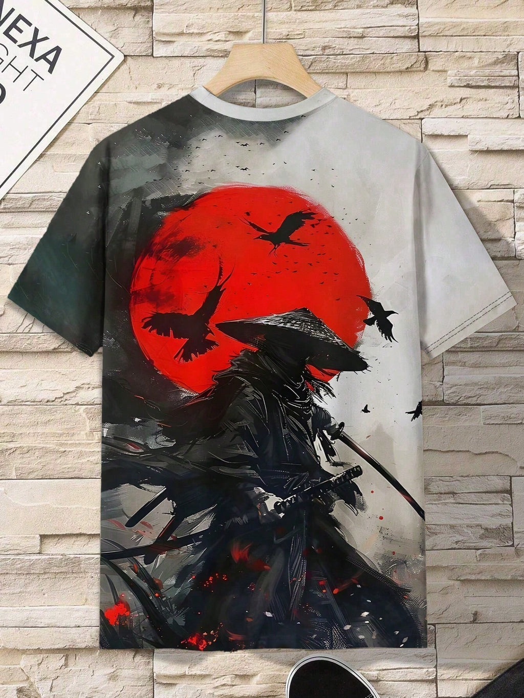 3D Digital Printed Japanese Samurai Graphic Men's T-Shirt