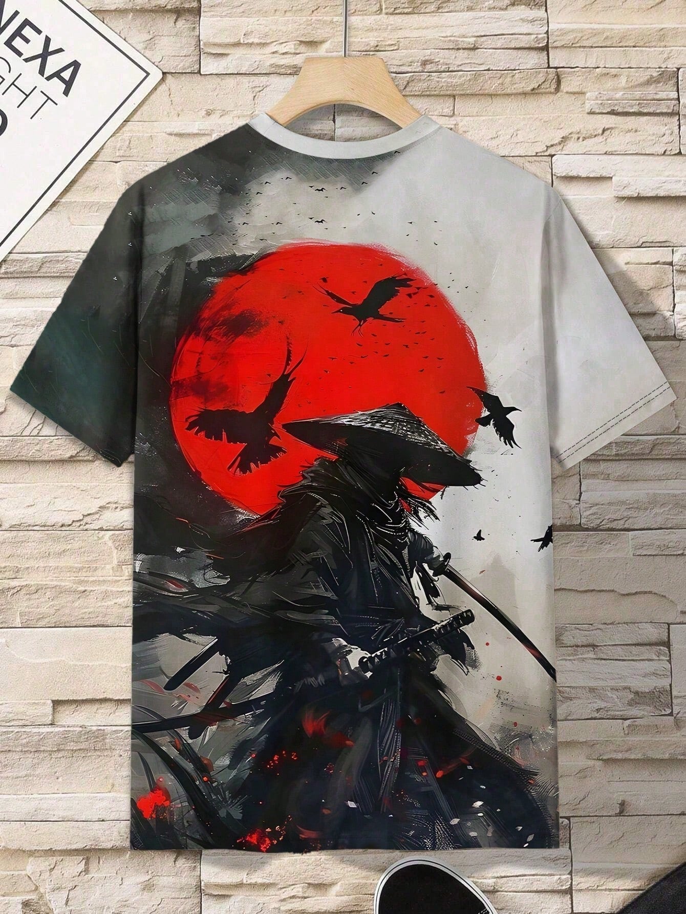 3D Digital Printed Japanese Samurai Graphic Men's T-Shirt