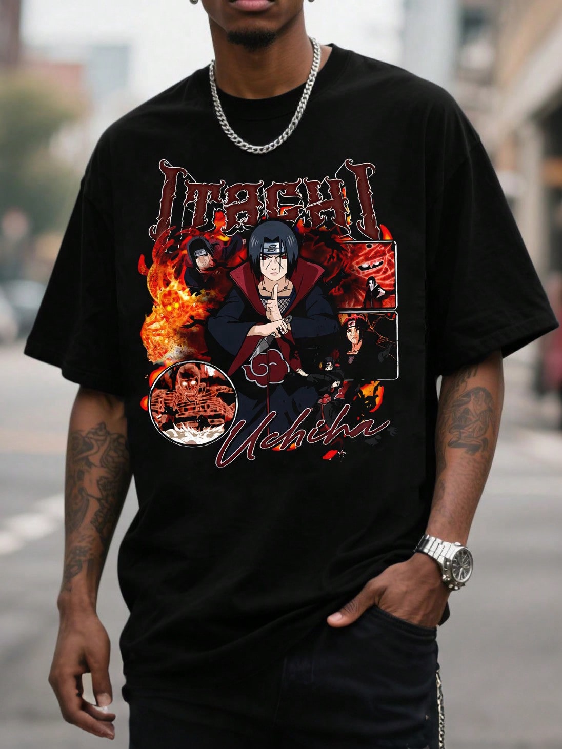 Men's Quick - Dry Outdoor Anime Print Sports T - Shirt