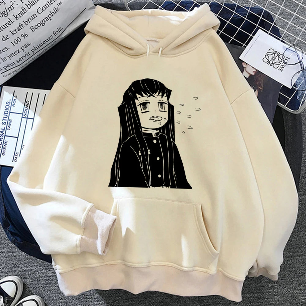Demon Slayer Pullover Hoodie Muichiro Tokito Graphic Print Anime Clothing Hoodies Tracksuit Unisex Classic Simple