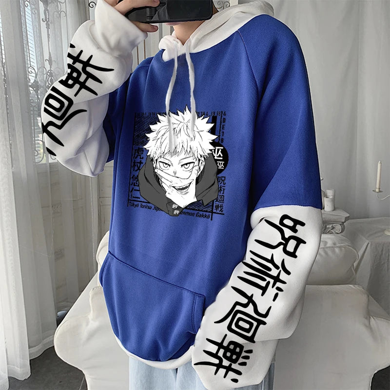 Anime Jujutsu Kaisen Hoodie Itadori Yuji Men Women Pullovers Manga magic battle Sweatshirt Harajuku Unisex Warm Streetwear Tops