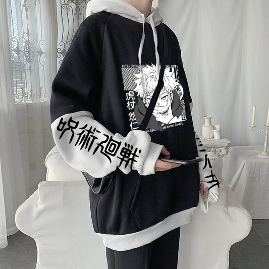 Anime Jujutsu Kaisen Hoodie Itadori Yuji Men Women Pullovers Manga magic battle Sweatshirt Harajuku Unisex Warm Streetwear Tops