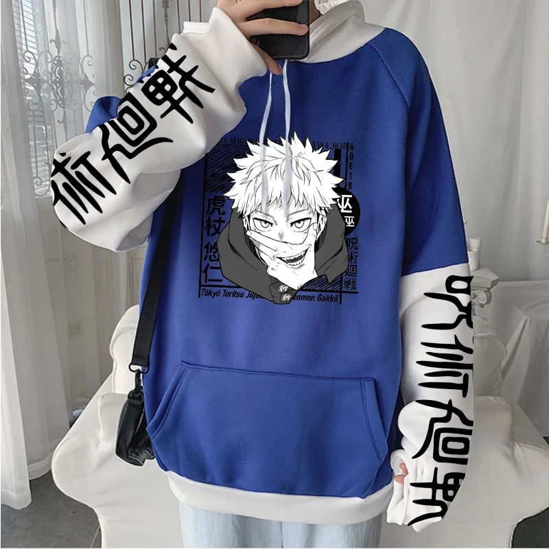 Anime Jujutsu Kaisen Hoodie Itadori Yuji Men Women Pullovers Manga magic battle Sweatshirt Harajuku Unisex Warm Streetwear Tops