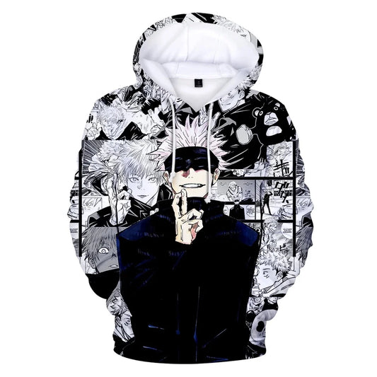 New Anime Jujutsu Kaisen 3D Print Hoodies Men Women Casual Oversized Hoodie Pullovers Hooded Sweatshirts Tracksuits Man Clothing