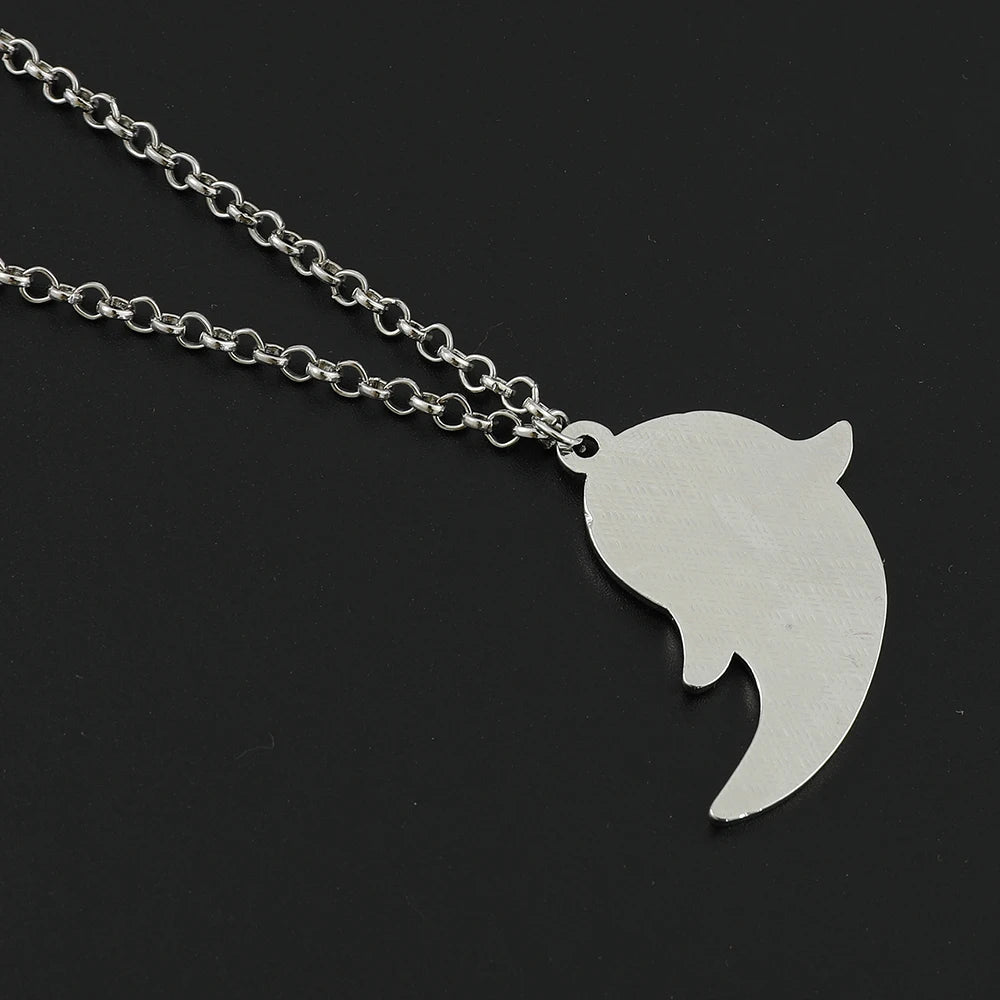 Genshin Impact Necklace Cartoon Figure Hu Tao Elfin Cute Metal Pendant Neck Chain Jewelry Fashion Cute Gifts for Girls